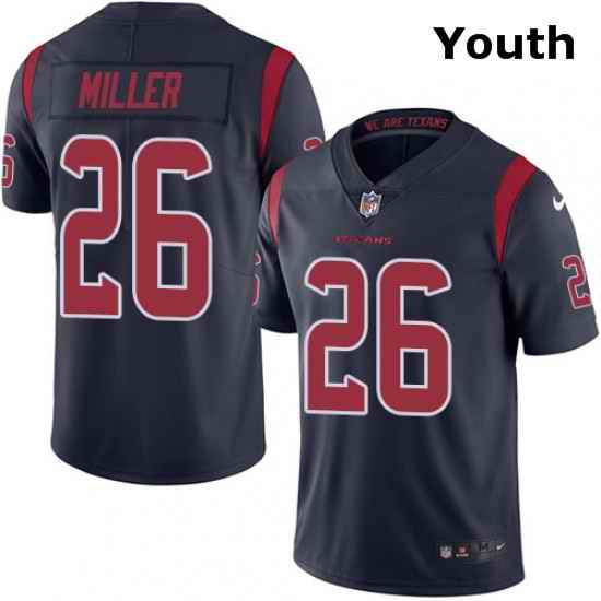 Youth Nike Houston Texans 26 Lamar Miller Limited Navy Blue Rush Vapor Untouchable NFL Jersey